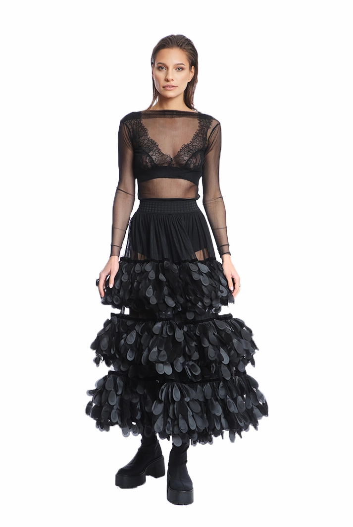 3D Ruffled Skirt