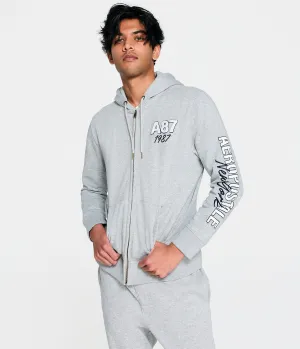 Aeropostale Mens' Aeropostale New York Heritage Full-Zip Hoodie - Grey - Size 3XL - Cotton - Teen Fashion & Clothing Light Heather Grey Aeropostale