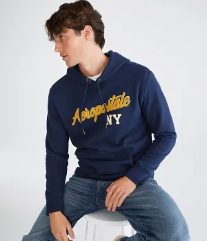 Aeropostale Mens' Aeropostale NY Heritage Pullover Hoodie - Navy Blue - Size XXL - Cotton - Teen Fashion & Clothing Cadet Navy Aeropostale