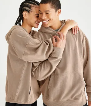 Aeropostale Mens' Essentials Pullover Hoodie - Light Brown - Size XXL - Cotton - Teen Fashion & Clothing Cognac Aeropostale