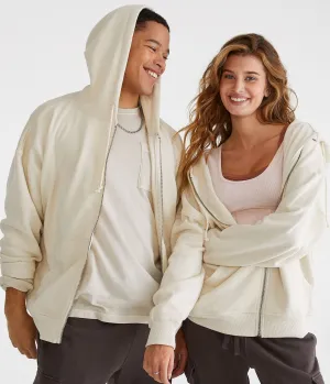 Aeropostale Womens' Essentials Full-Zip Hoodie - Light Brown - Size L - Cotton - Teen Fashion & Clothing Berry Brown Aeropostale