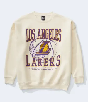 Aeropostale Womens' Los Angeles Lakers Basketball Crew Sweatshirt - Beige - Size XS - Cotton - Teen Fashion & Clothing Canvas Tote Aeropostale