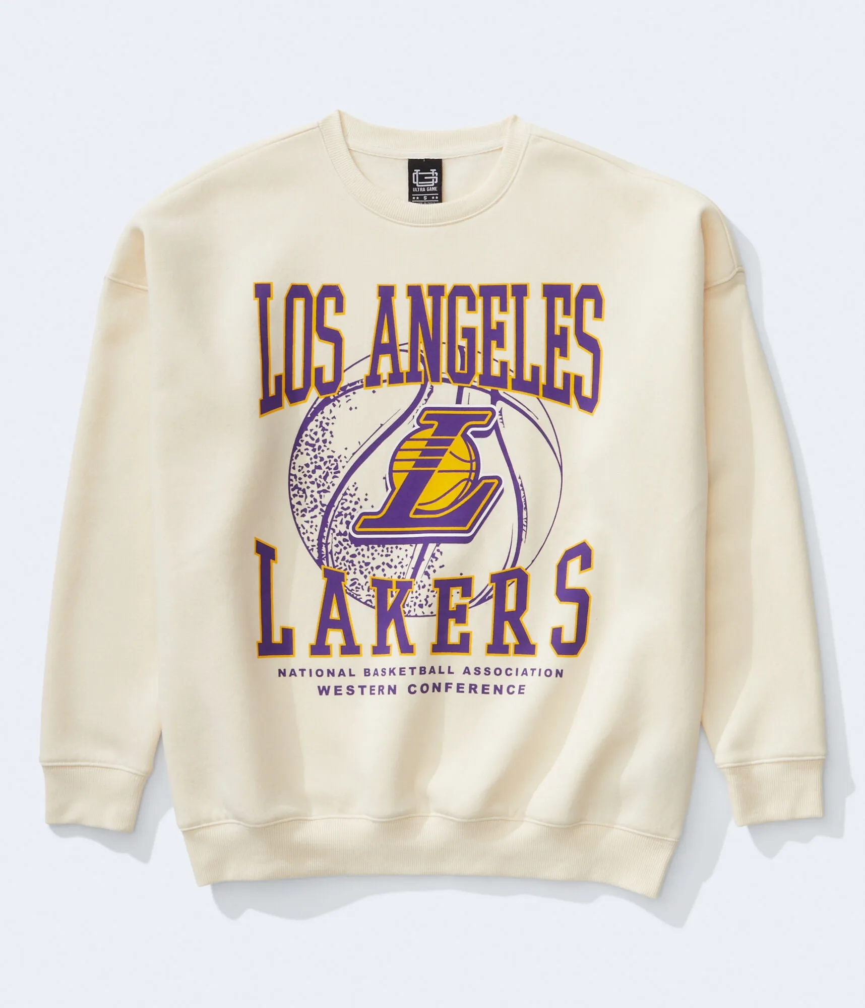 Aeropostale Womens' Los Angeles Lakers Basketball Crew Sweatshirt - Beige - Size XS - Cotton - Teen Fashion & Clothing Canvas Tote Aeropostale