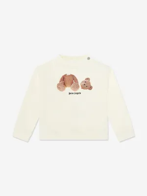 Baby Girls Bear Sweatshirt in Ivory