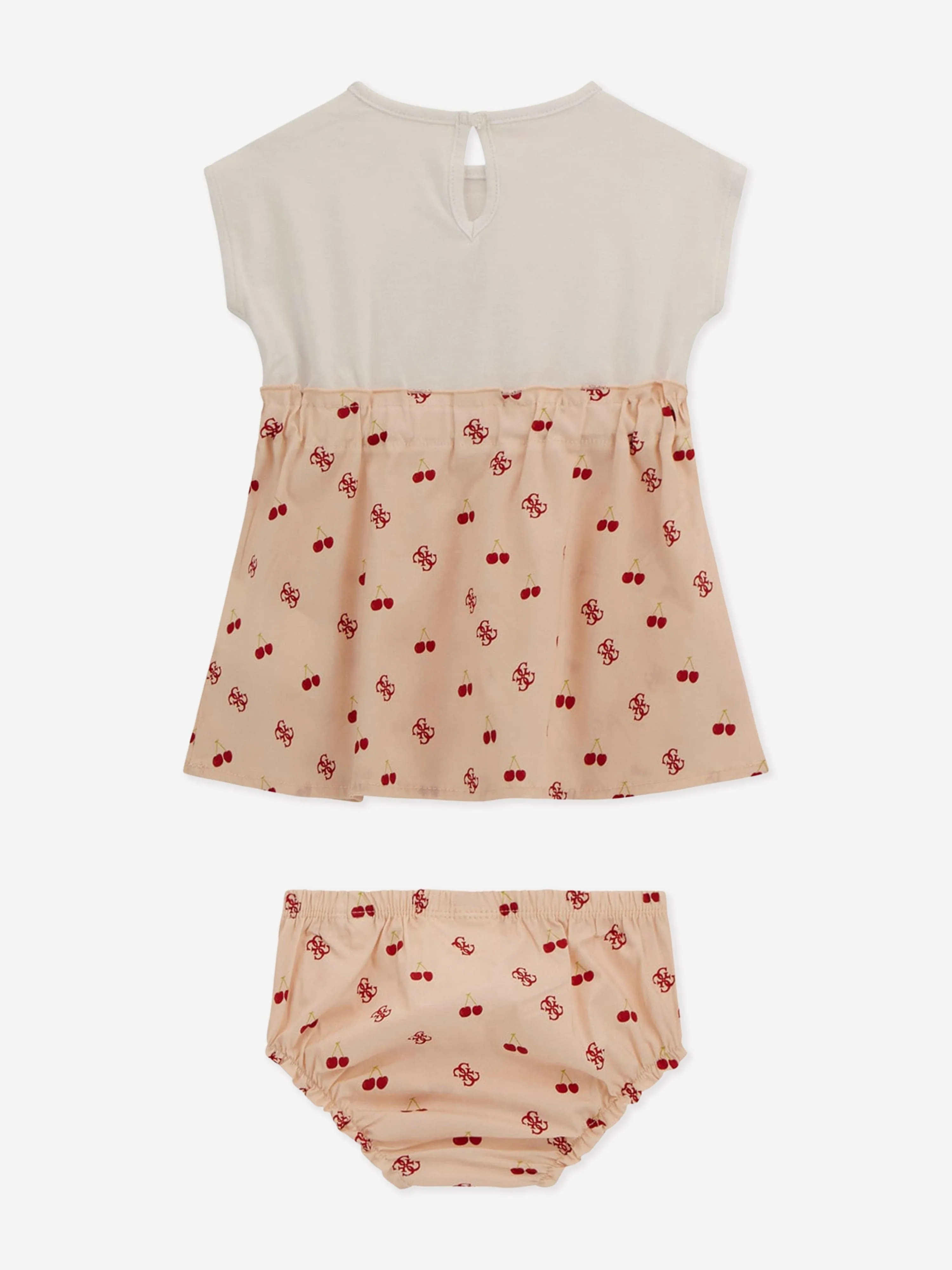 Baby Girls Cherry Dress with Knickers in Pink