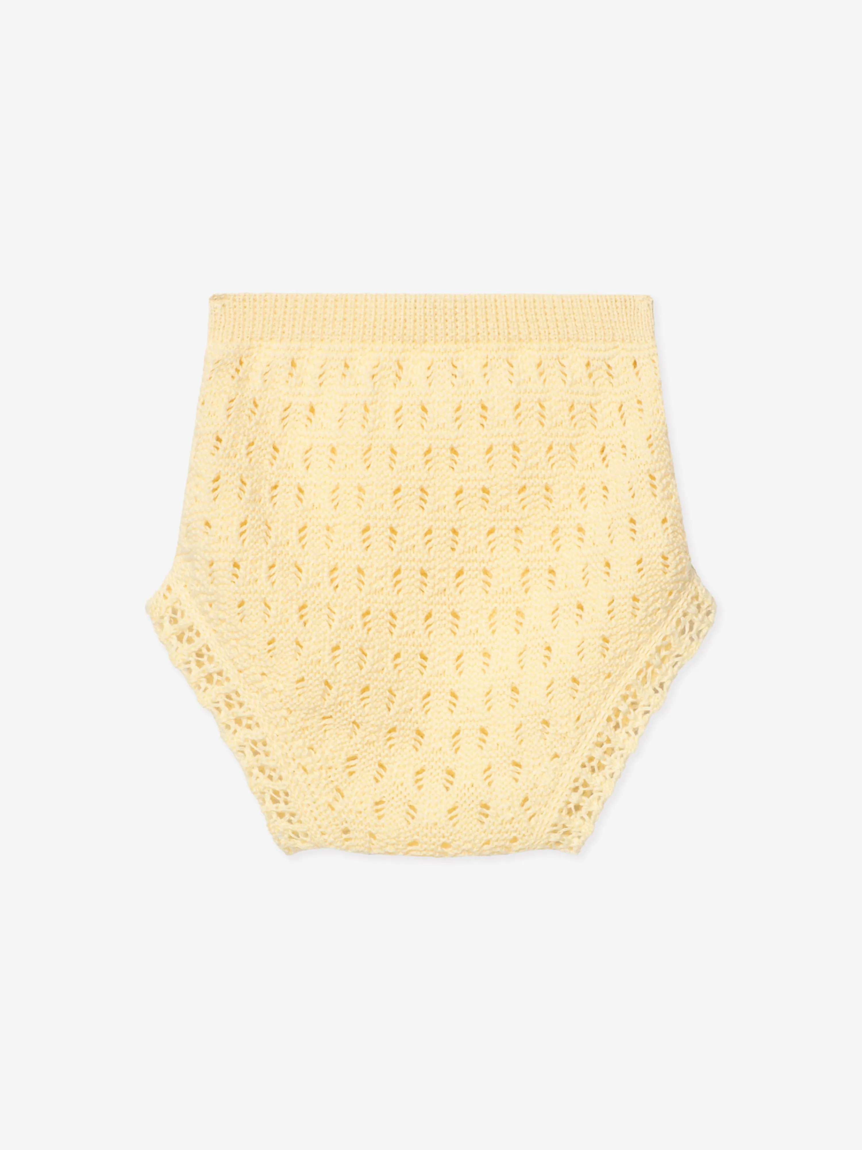 Baby Girls Dress and Bloomers Set in Yellow