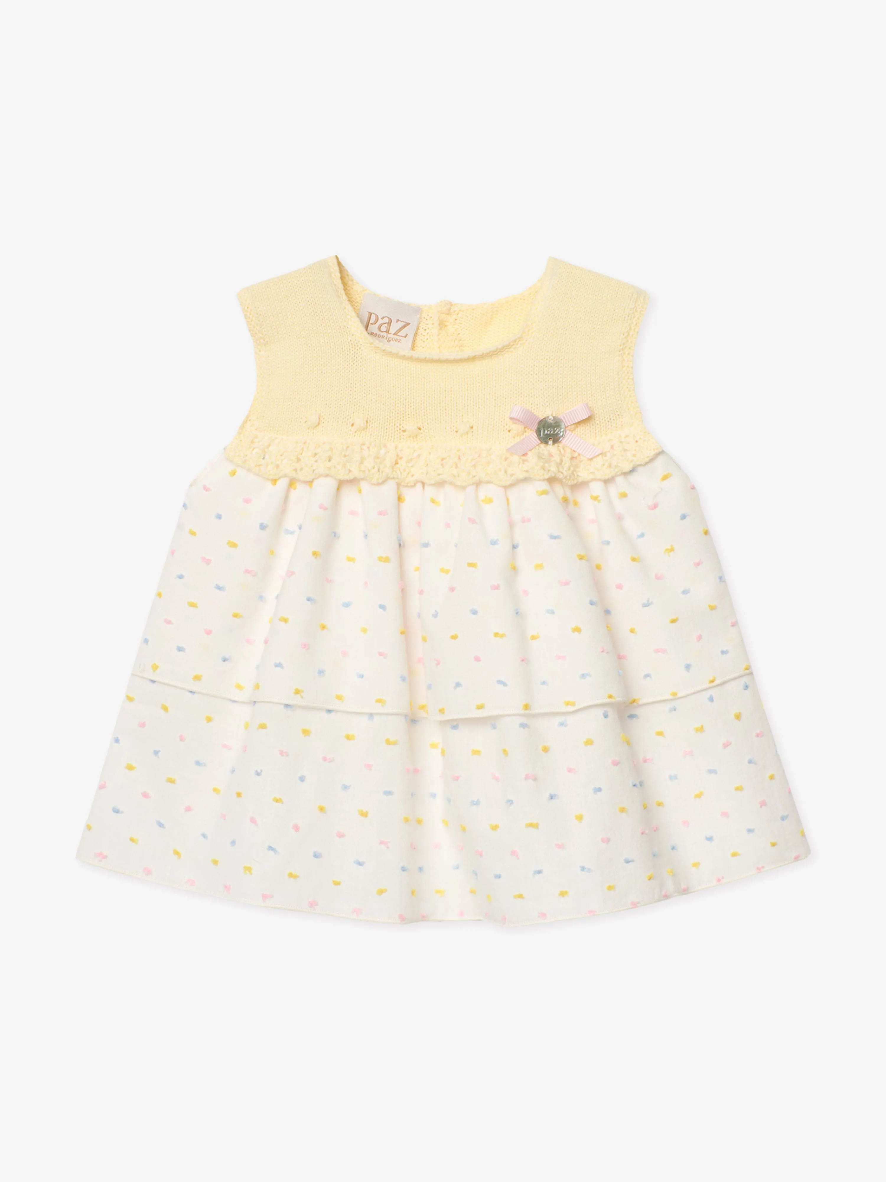 Baby Girls Dress and Bloomers Set in Yellow