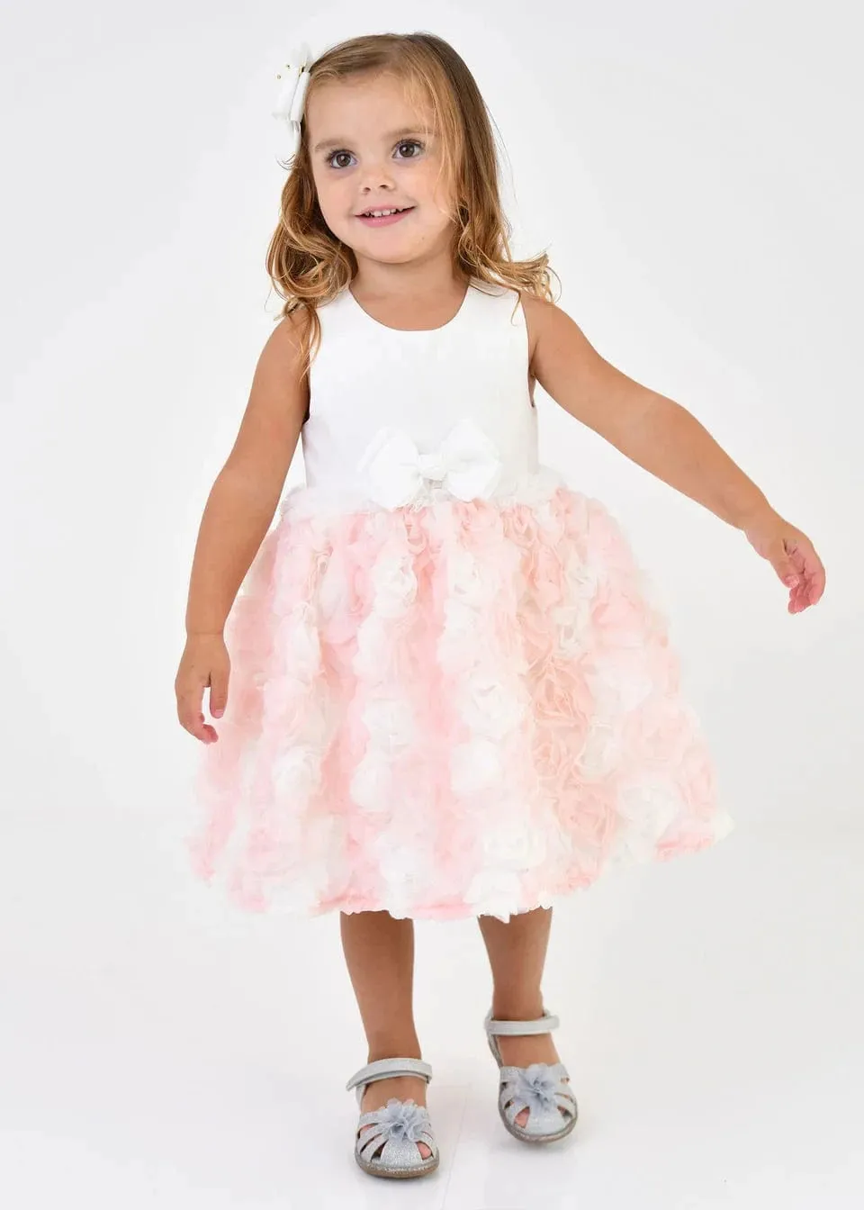 Baby Girls Reeree 3D Roses Dress in Pink
