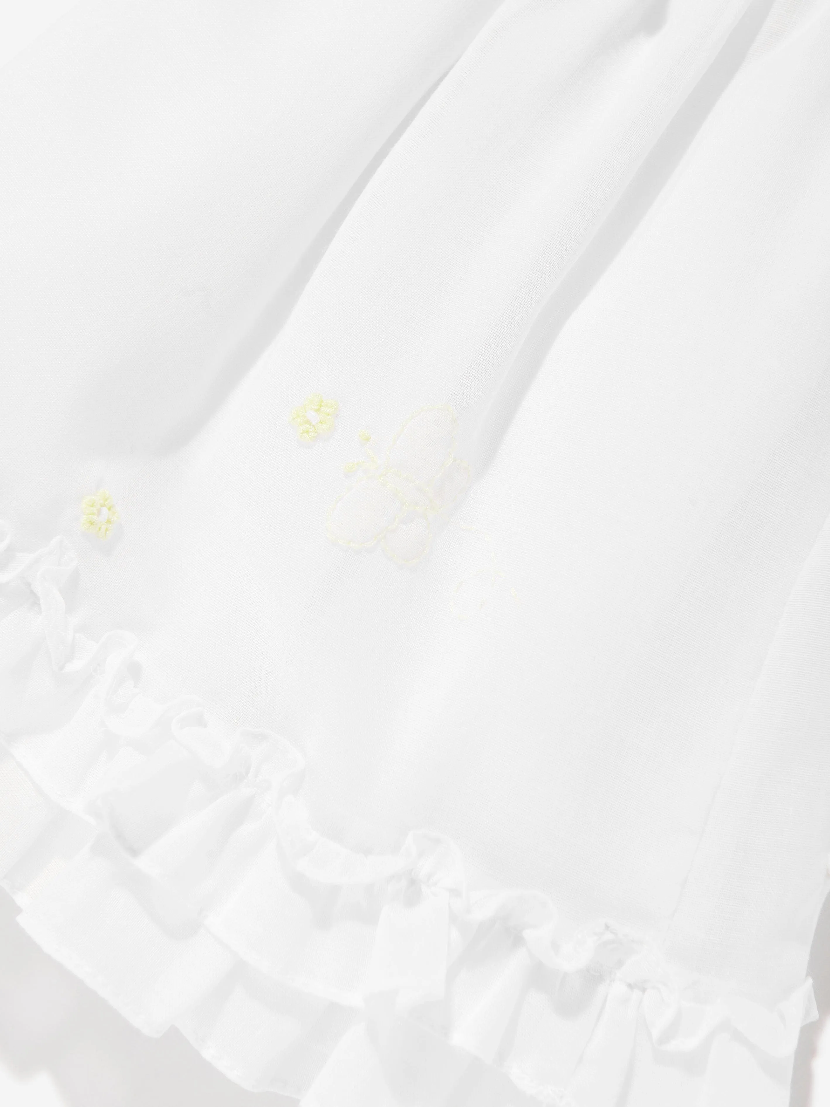 Baby Girls Smocked Dress in White