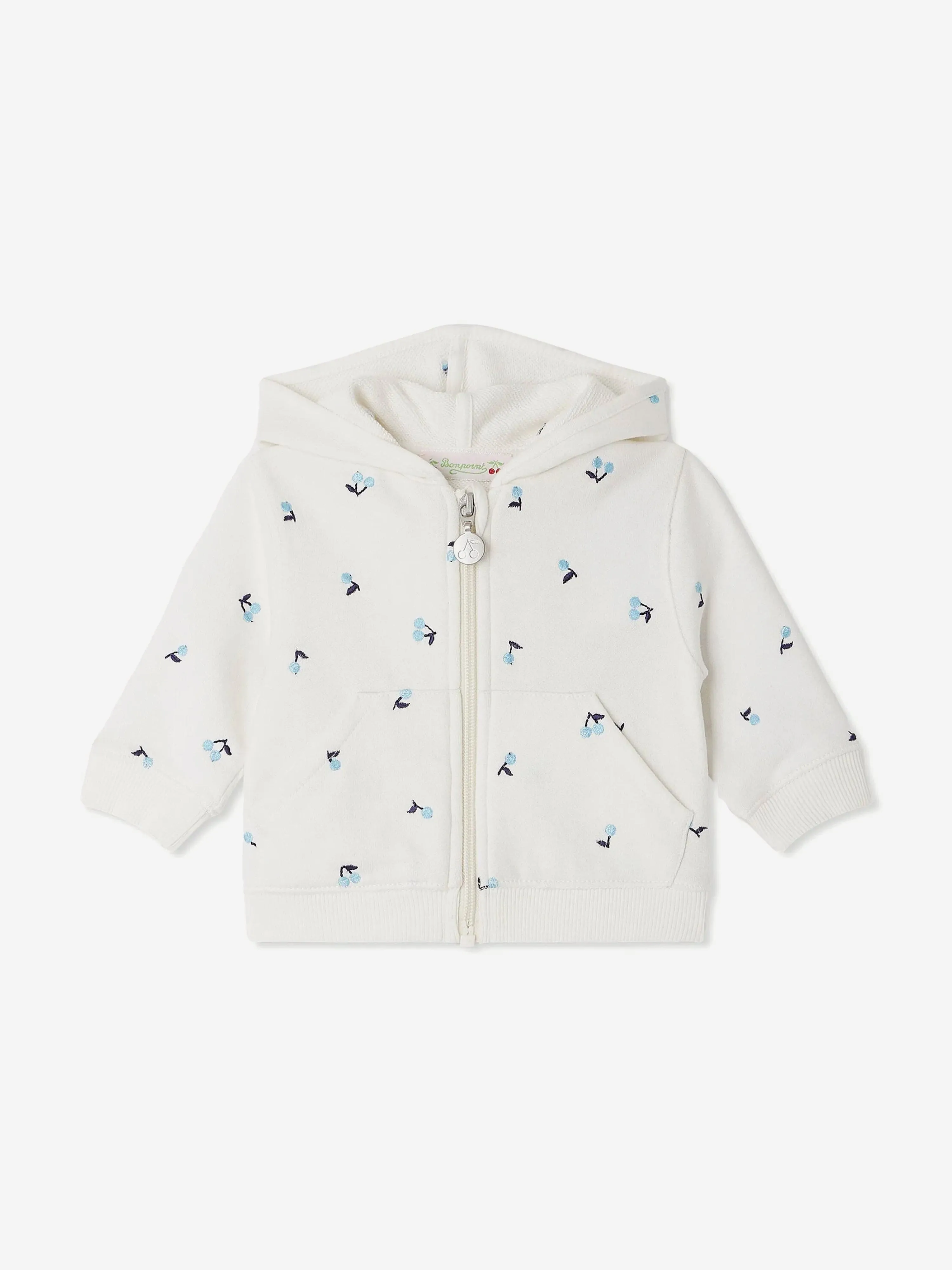 Baby Girls Tibou Zip Up Top in Ivory