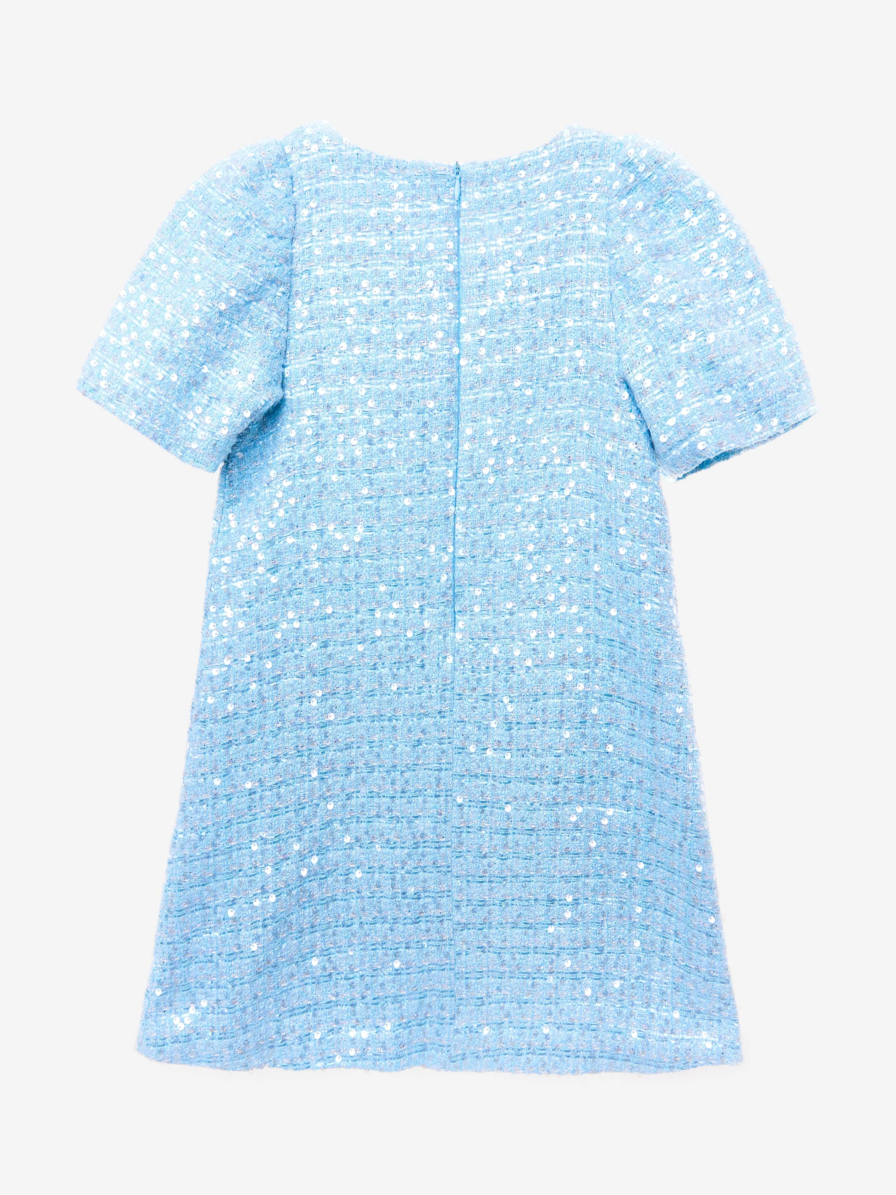 BCBG Girls Tweed Dress in Blue