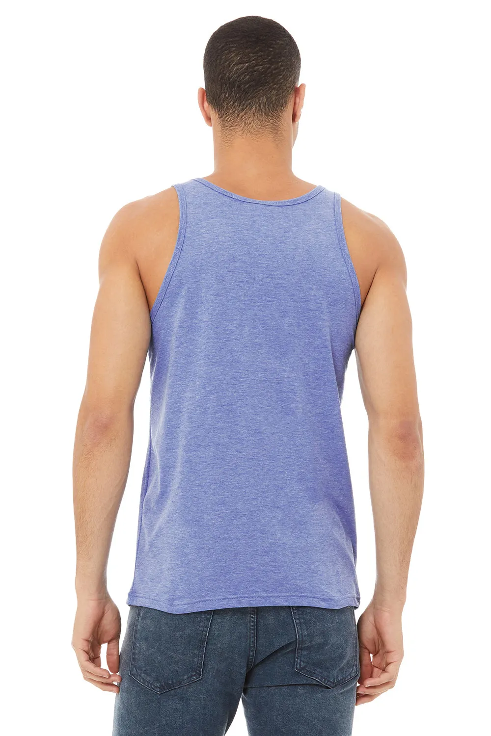 Bella   Canvas Mens Jersey Tank Top - Blue Triblend