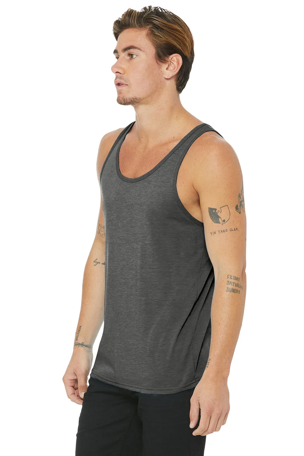 Bella   Canvas Mens Jersey Tank Top - Grey Triblend