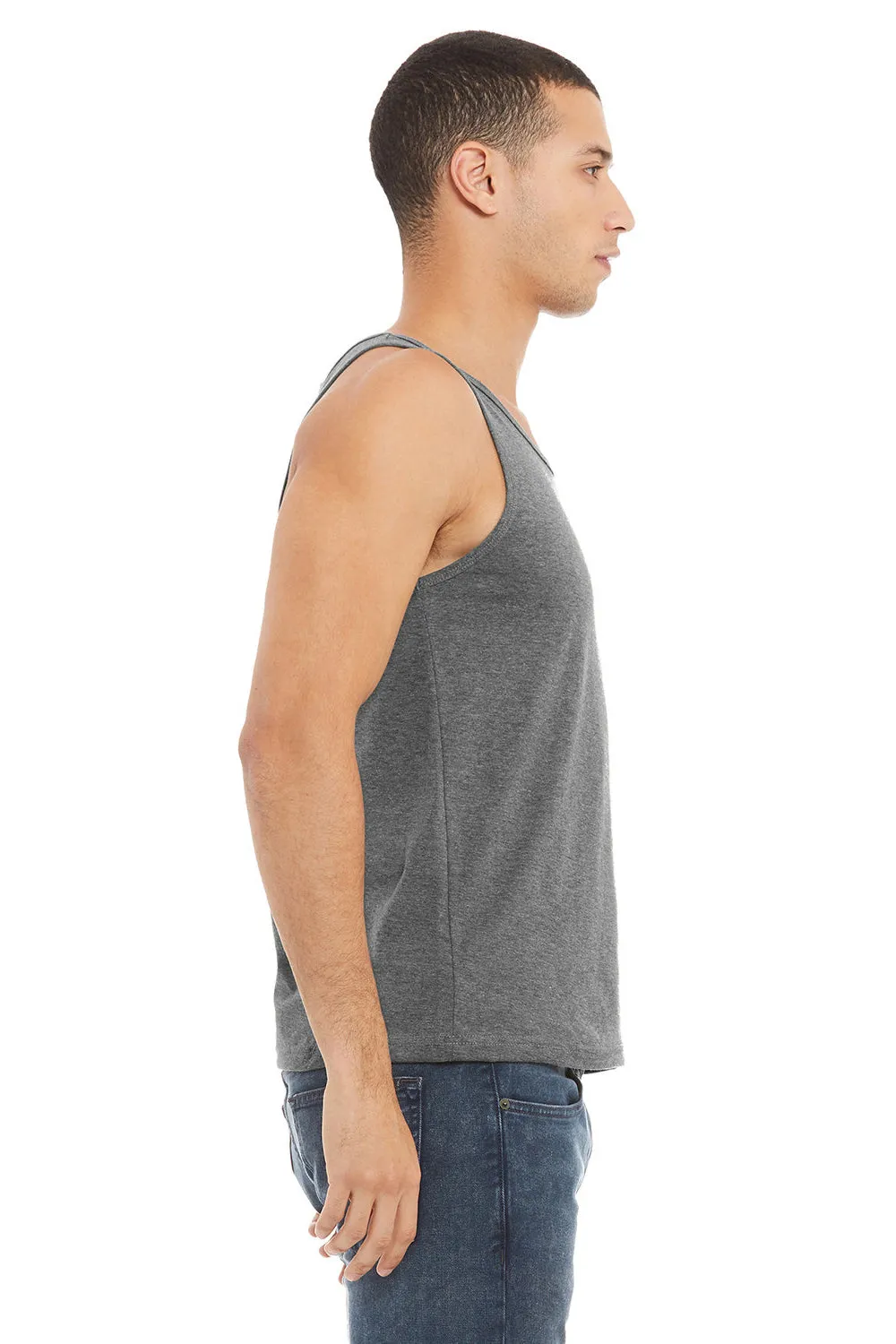 Bella   Canvas Mens Jersey Tank Top - Heather Deep Grey