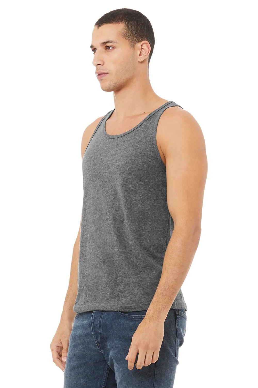 Bella   Canvas Mens Jersey Tank Top - Heather Deep Grey