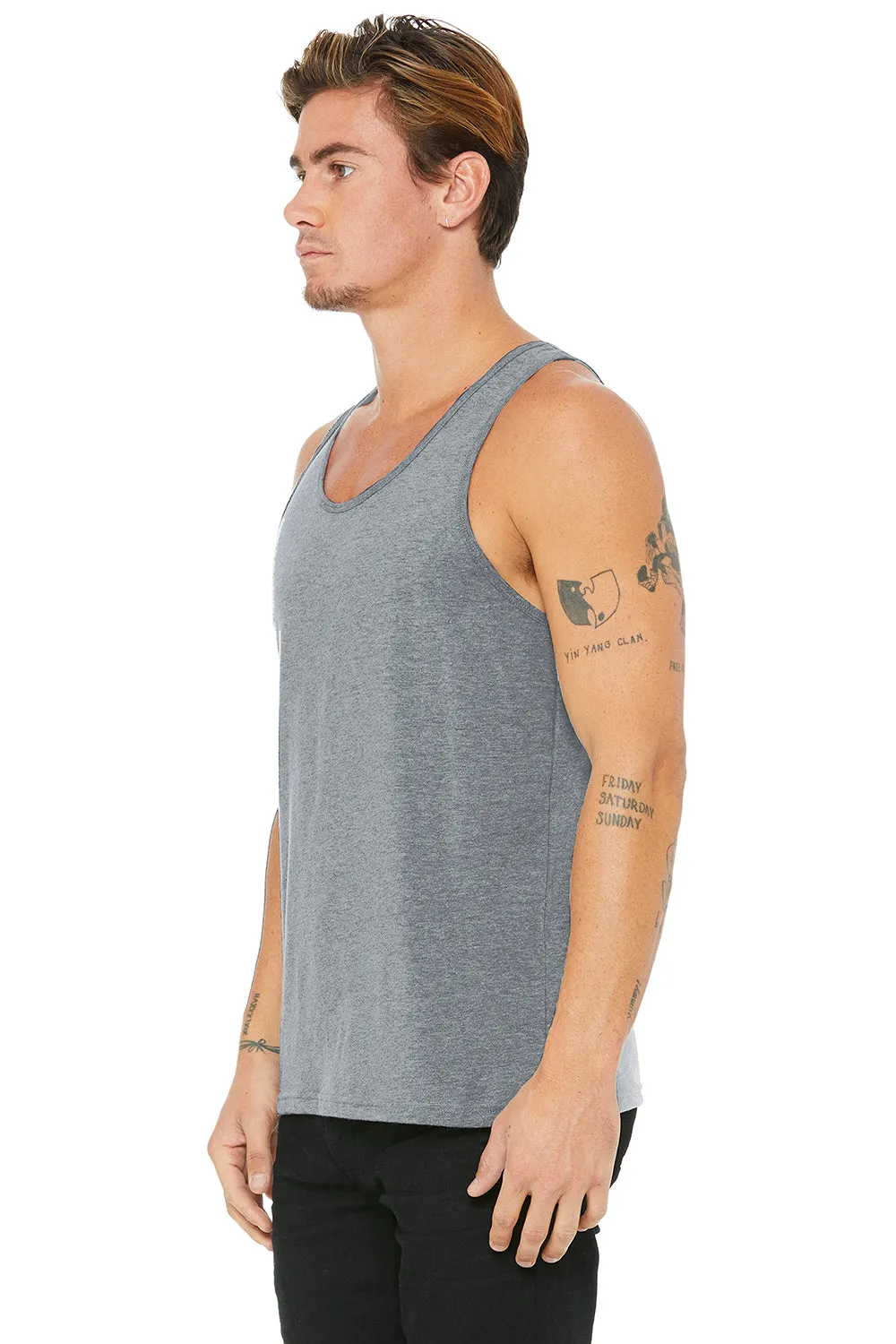 Bella   Canvas Mens Jersey Tank Top - Heather Grey