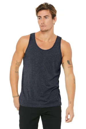 Bella   Canvas Mens Jersey Tank Top - Heather Navy Blue