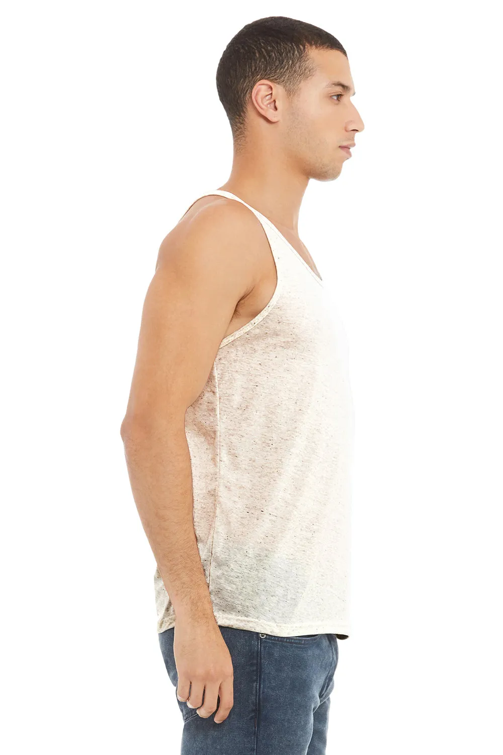Bella   Canvas Mens Jersey Tank Top - Oatmeal Triblend