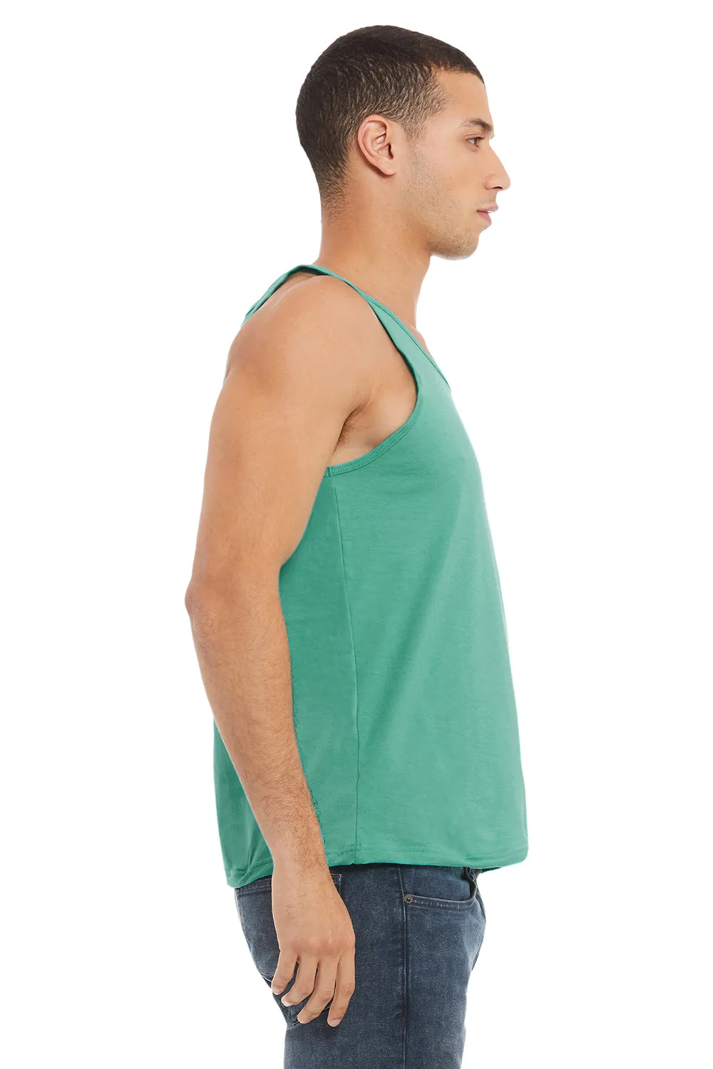 Bella   Canvas Mens Jersey Tank Top - Teal Blue