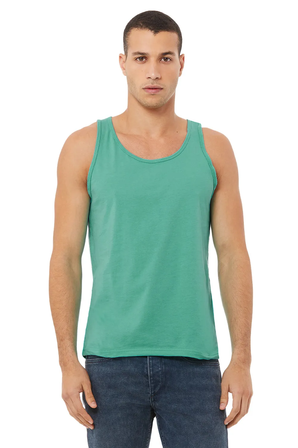 Bella   Canvas Mens Jersey Tank Top - Teal Blue