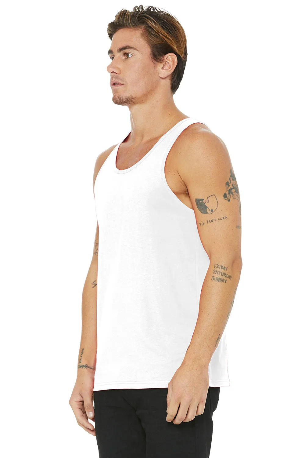 Bella   Canvas Mens Jersey Tank Top - White