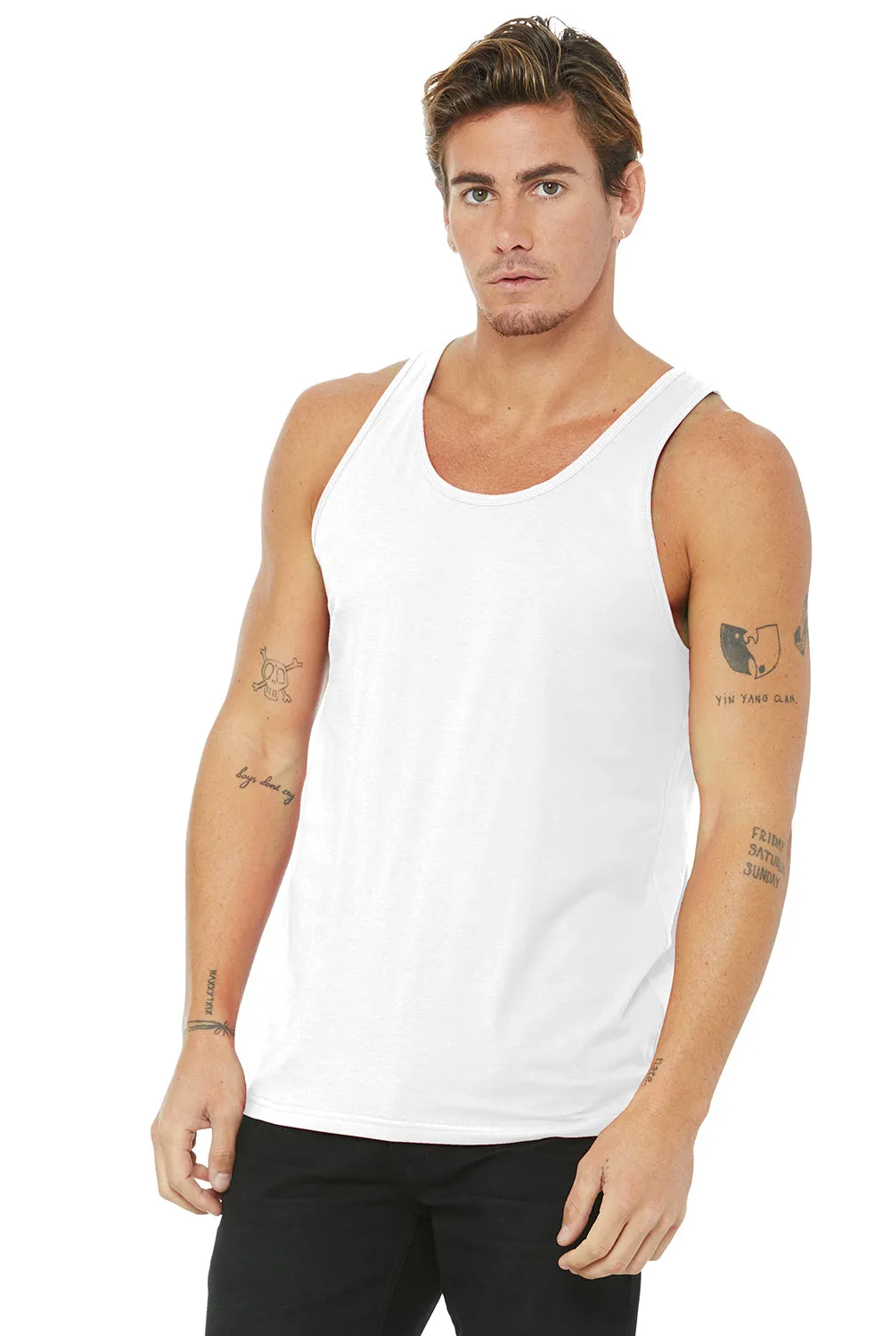 Bella   Canvas Mens Jersey Tank Top - White