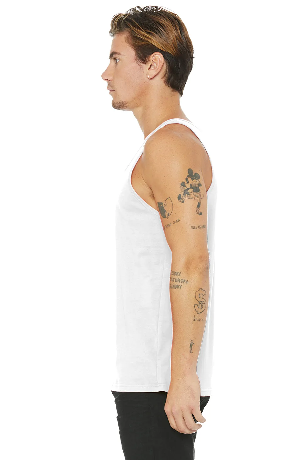 Bella   Canvas Mens Jersey Tank Top - White