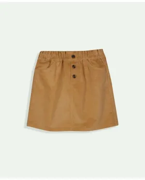 Brooks Brothers Girls Stretch Cotton Paper Bag Waist Skirt Tan Brooks Brothers