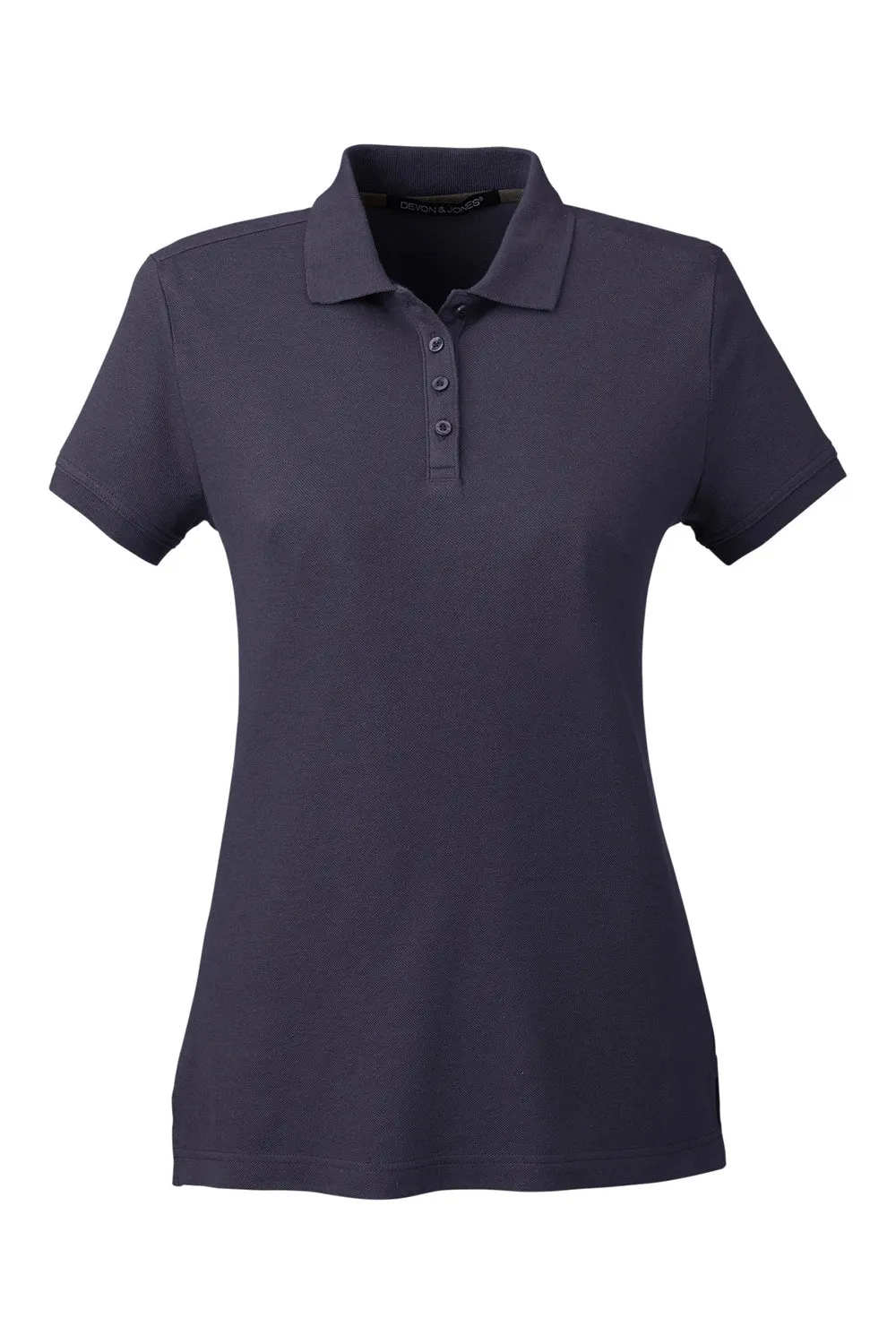 Devon & Jones Womens New Classics Performance Moisture Wicking Short Sleeve Polo Shirt - Navy Blue