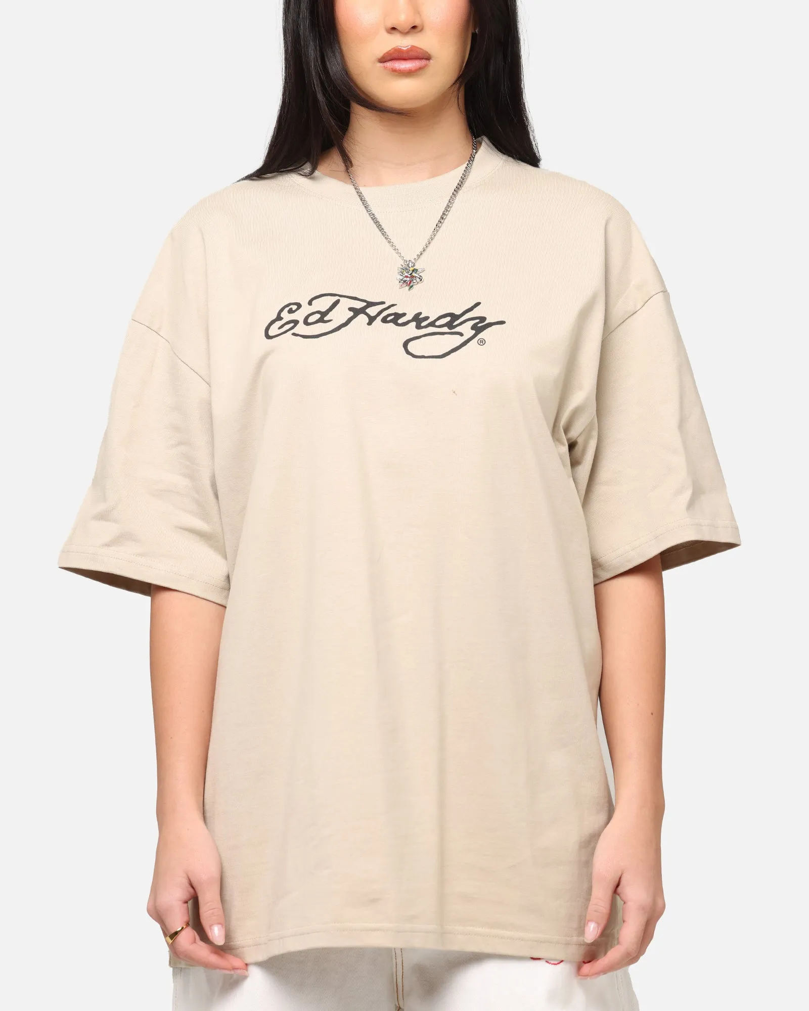 Ed Hardy	Clothing Ed Hardy Bulldog T-Shirt Stone