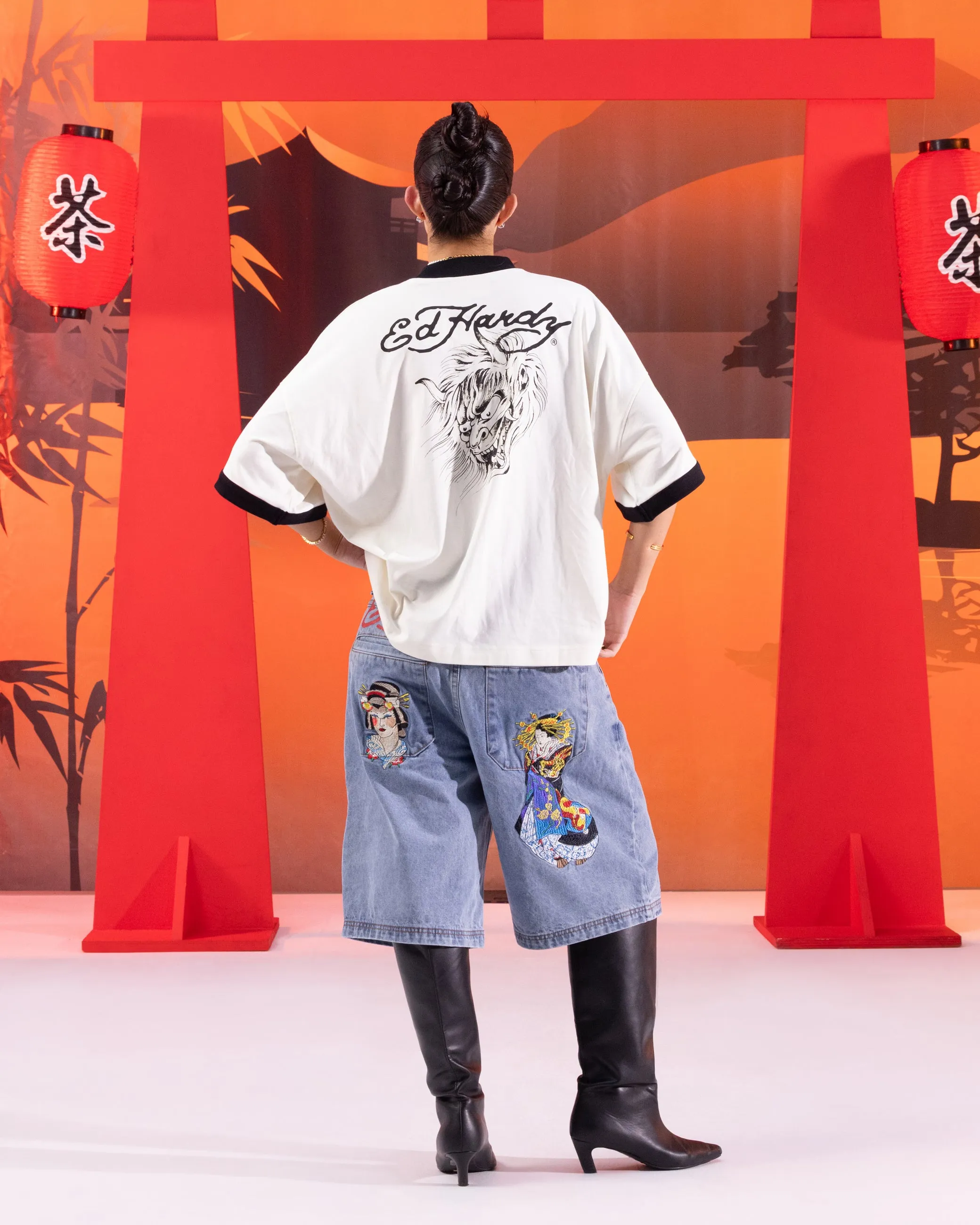 Ed Hardy	Clothing Ed Hardy Devil Ringer T-Shirt Off White