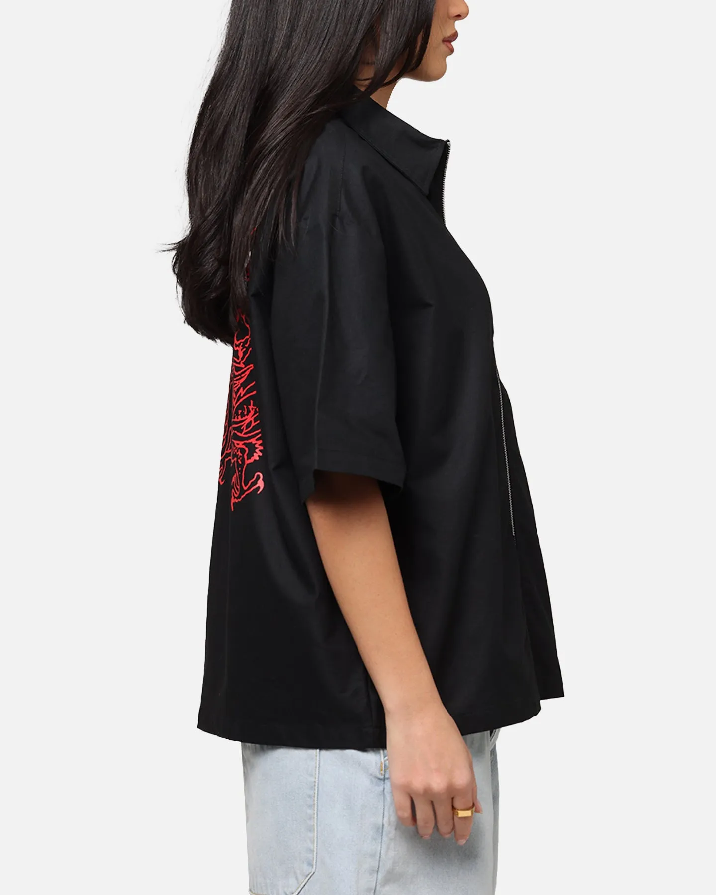 Ed Hardy	Clothing Ed Hardy Dragon Zip Shirt Black