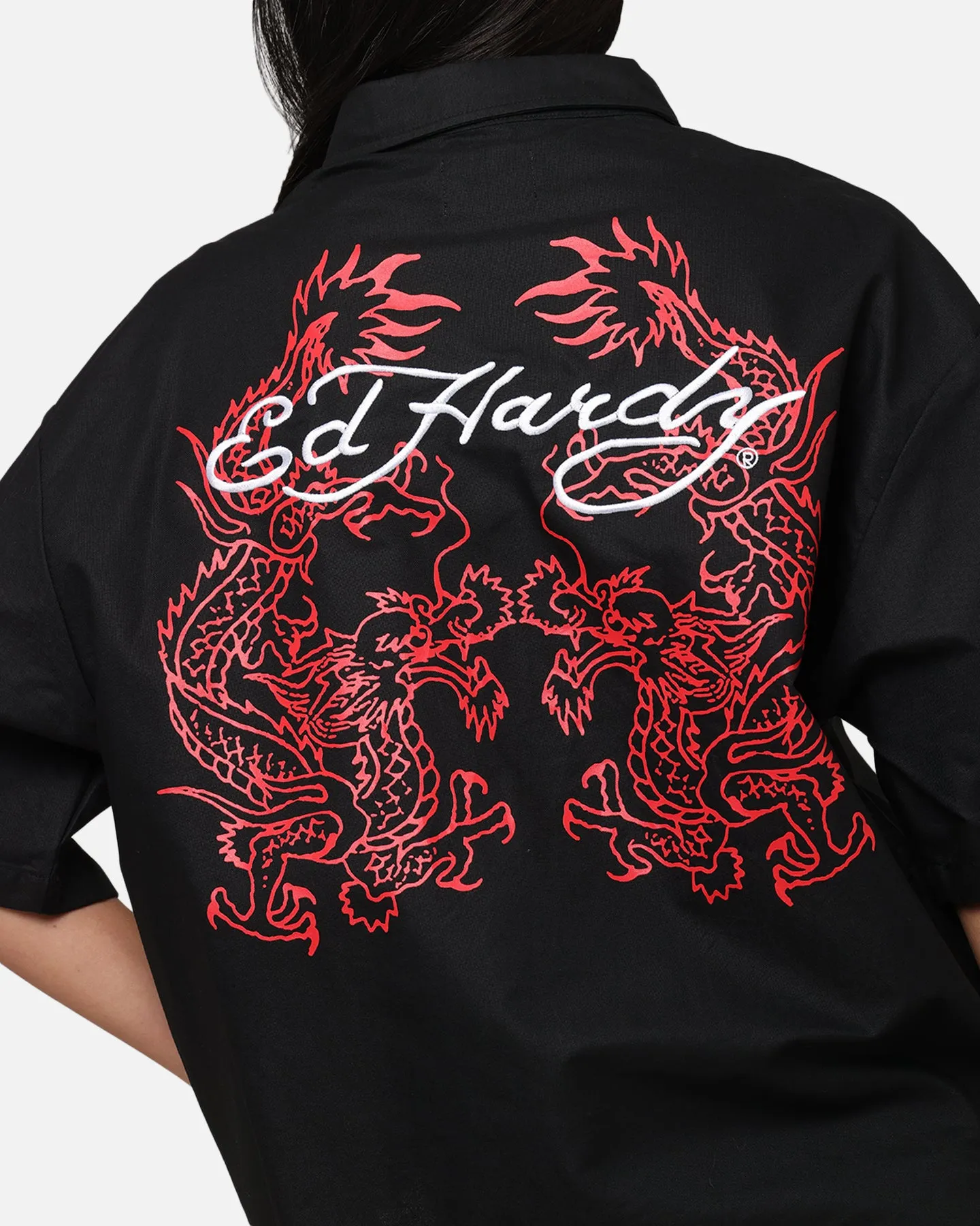 Ed Hardy	Clothing Ed Hardy Dragon Zip Shirt Black