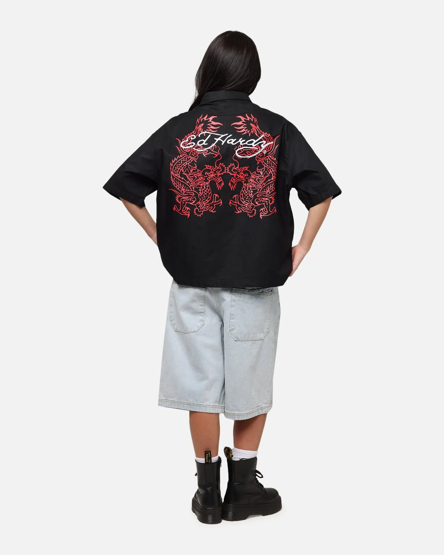 Ed Hardy	Clothing Ed Hardy Dragon Zip Shirt Black