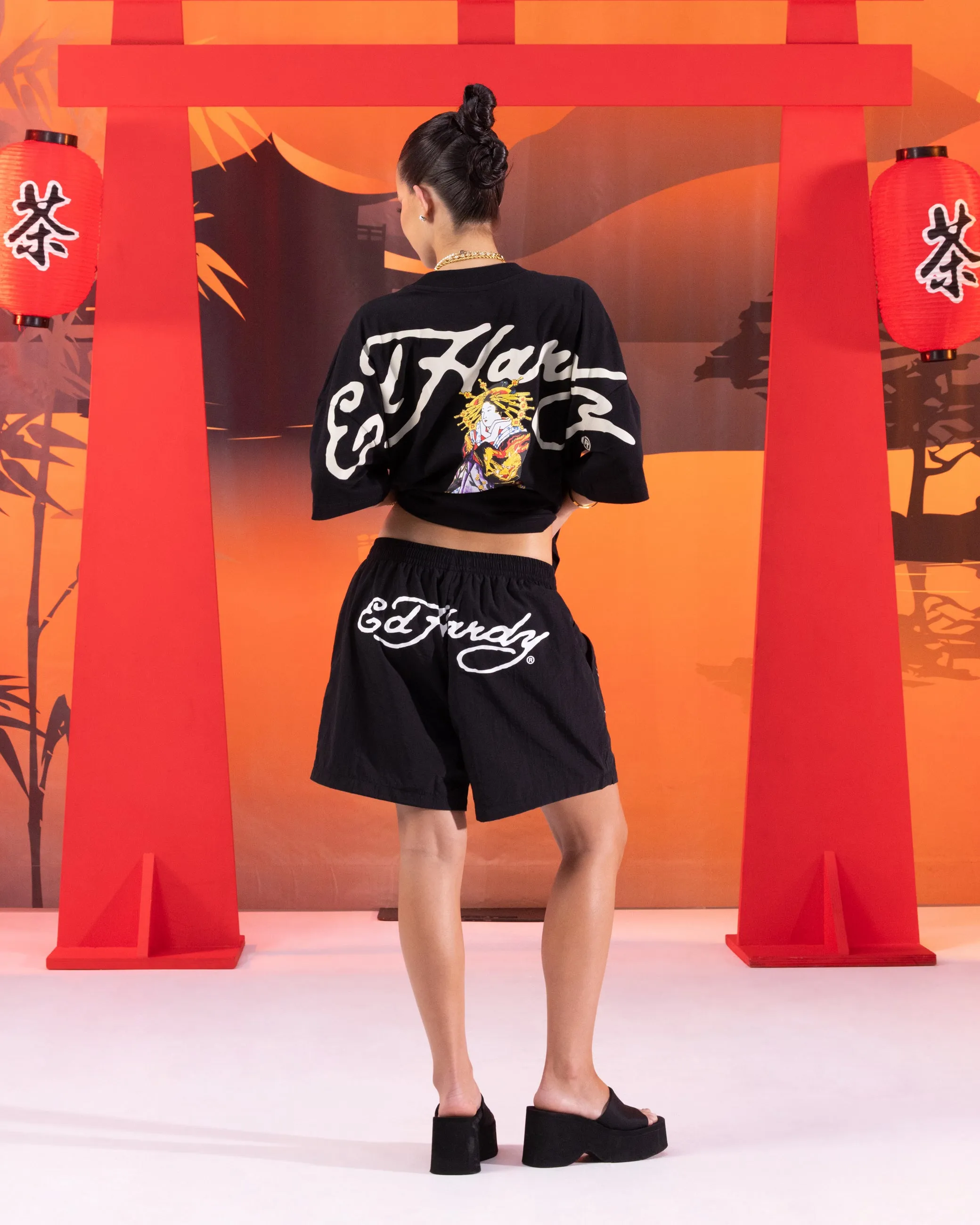 Ed Hardy	Clothing Ed Hardy Geisha T-Shirt Black