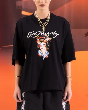 Ed Hardy	Clothing Ed Hardy Geisha T-Shirt Black