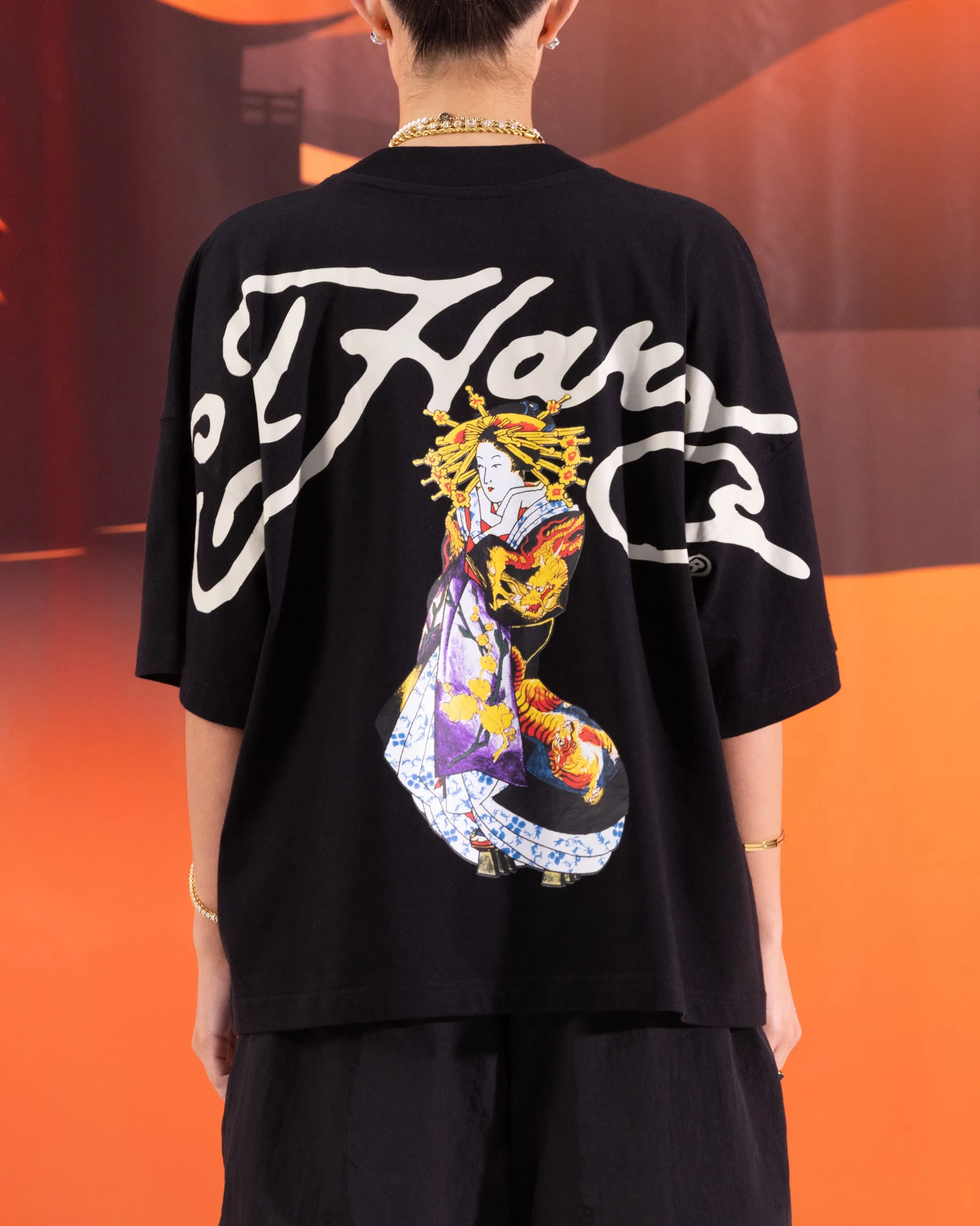 Ed Hardy	Clothing Ed Hardy Geisha T-Shirt Black