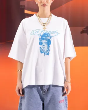 Ed Hardy	Clothing Ed Hardy Geisha T-Shirt Off White