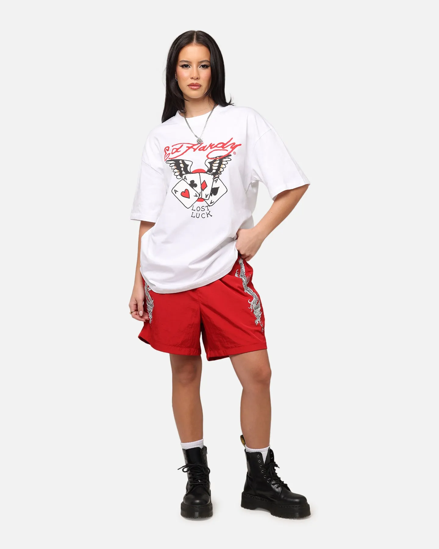 Ed Hardy	Clothing Ed Hardy Lost Luck T-Shirt White