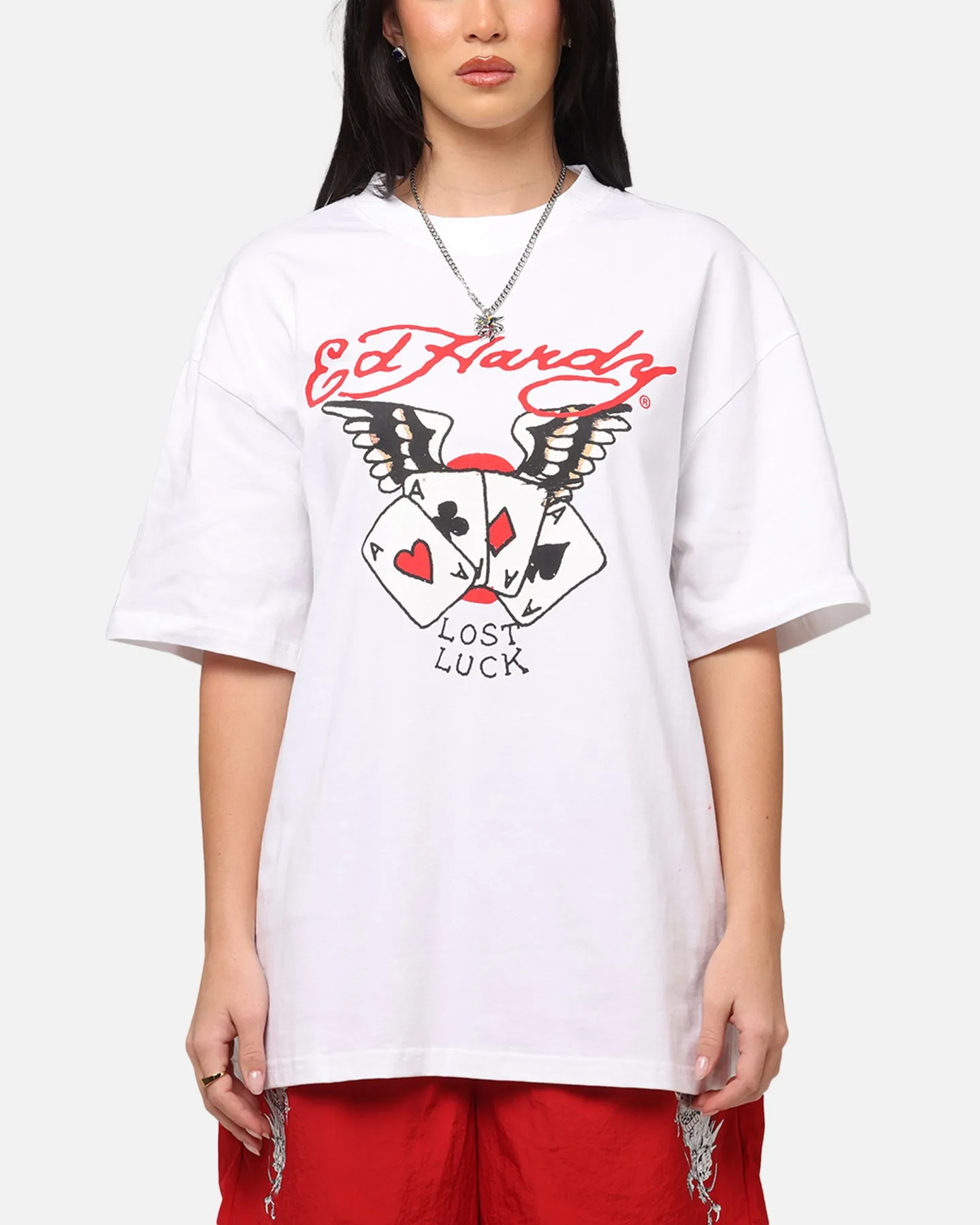 Ed Hardy	Clothing Ed Hardy Lost Luck T-Shirt White