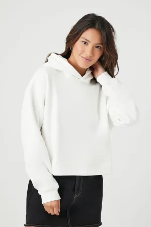 Forever 21 Women's Organically Grown Cotton Hoodie Sweatshirt White Forever 21