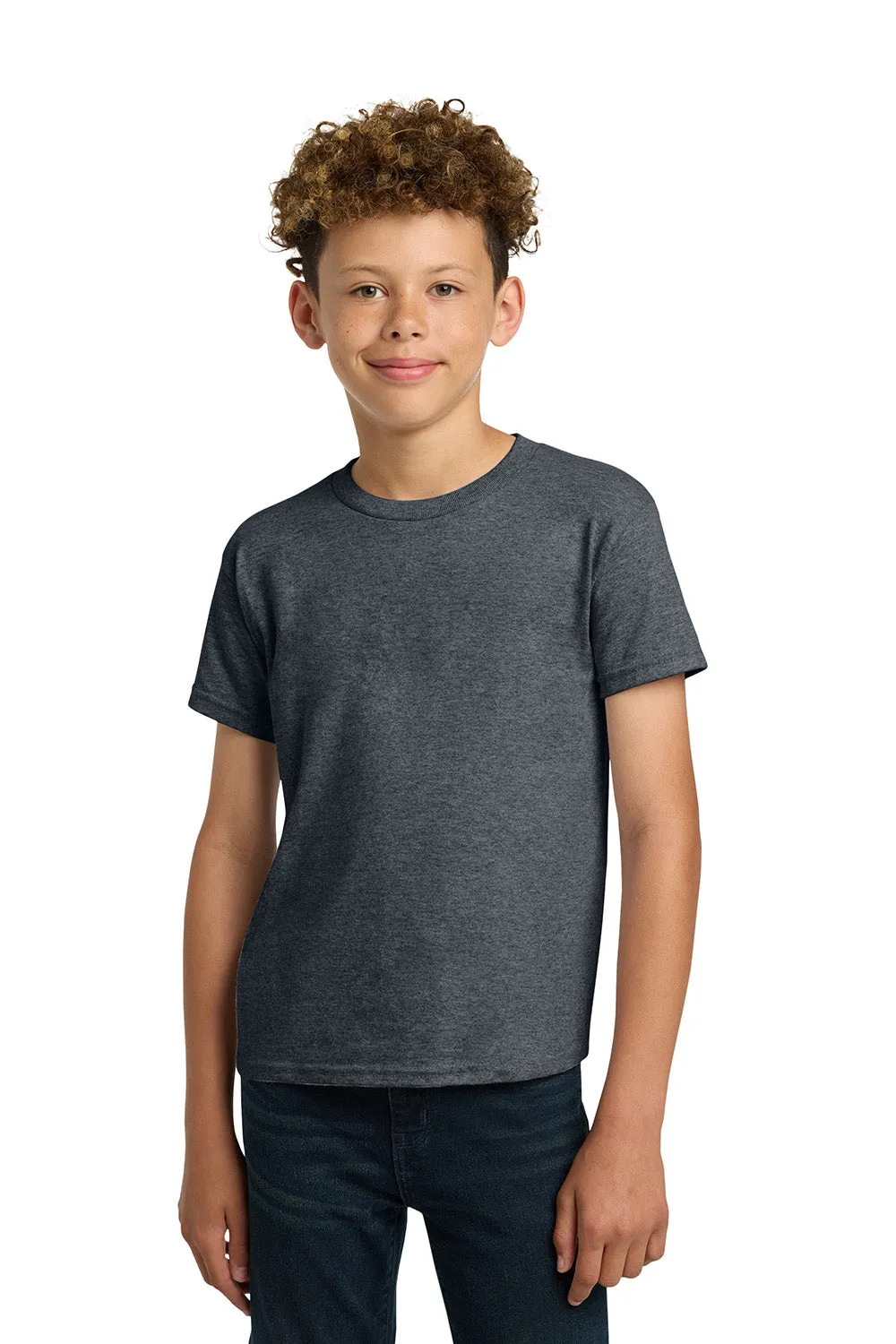 Gildan Youth Short Sleeve Crewneck T-Shirt - Heather Dark Grey
