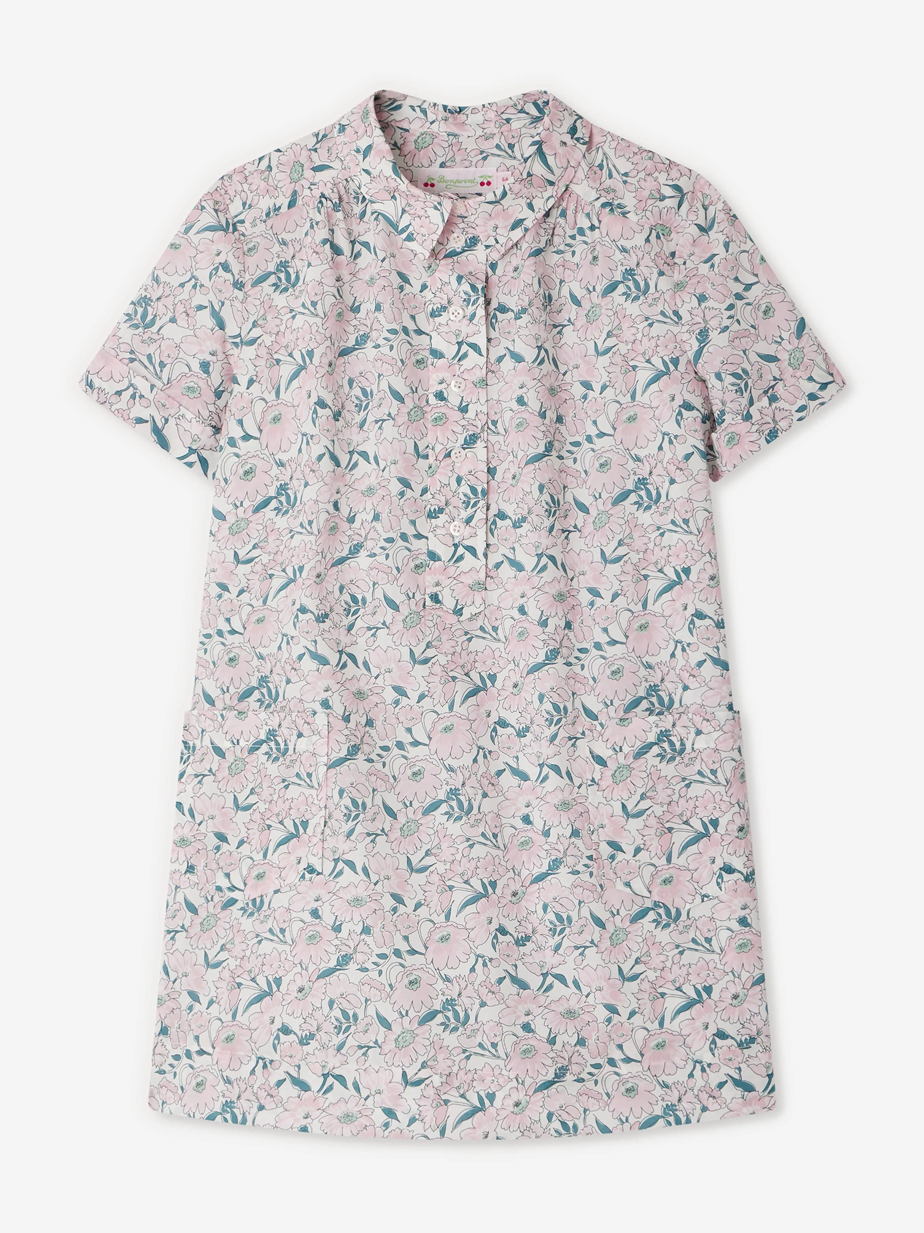 Girls Floral Emiliana Dress in Pink