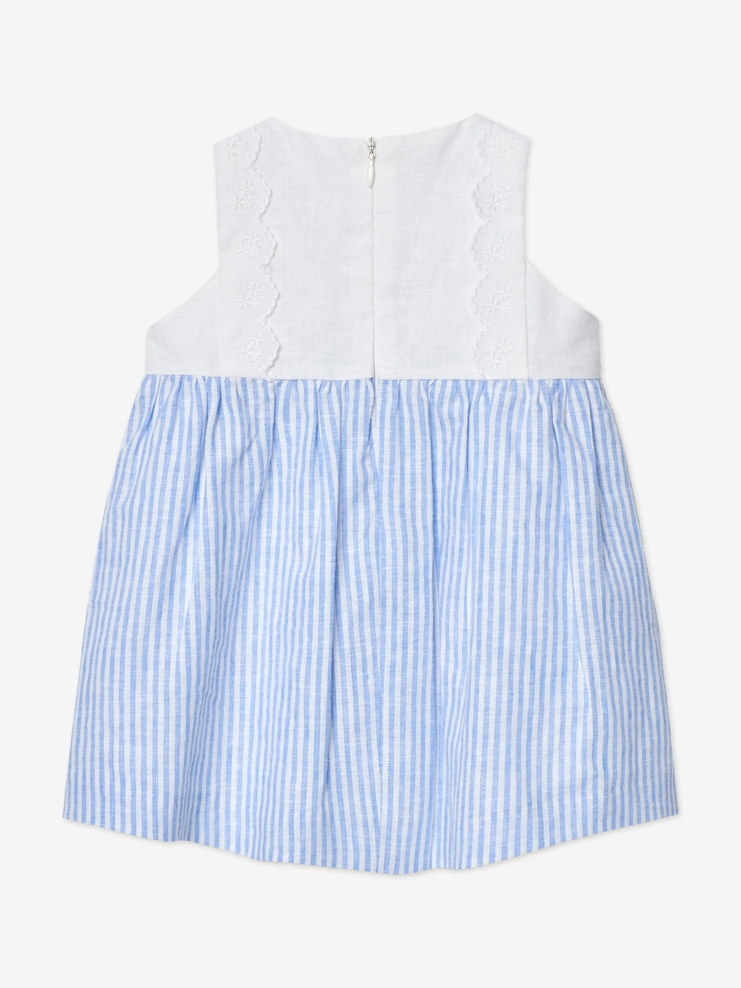 Girls Striped Bow Dress in Blue