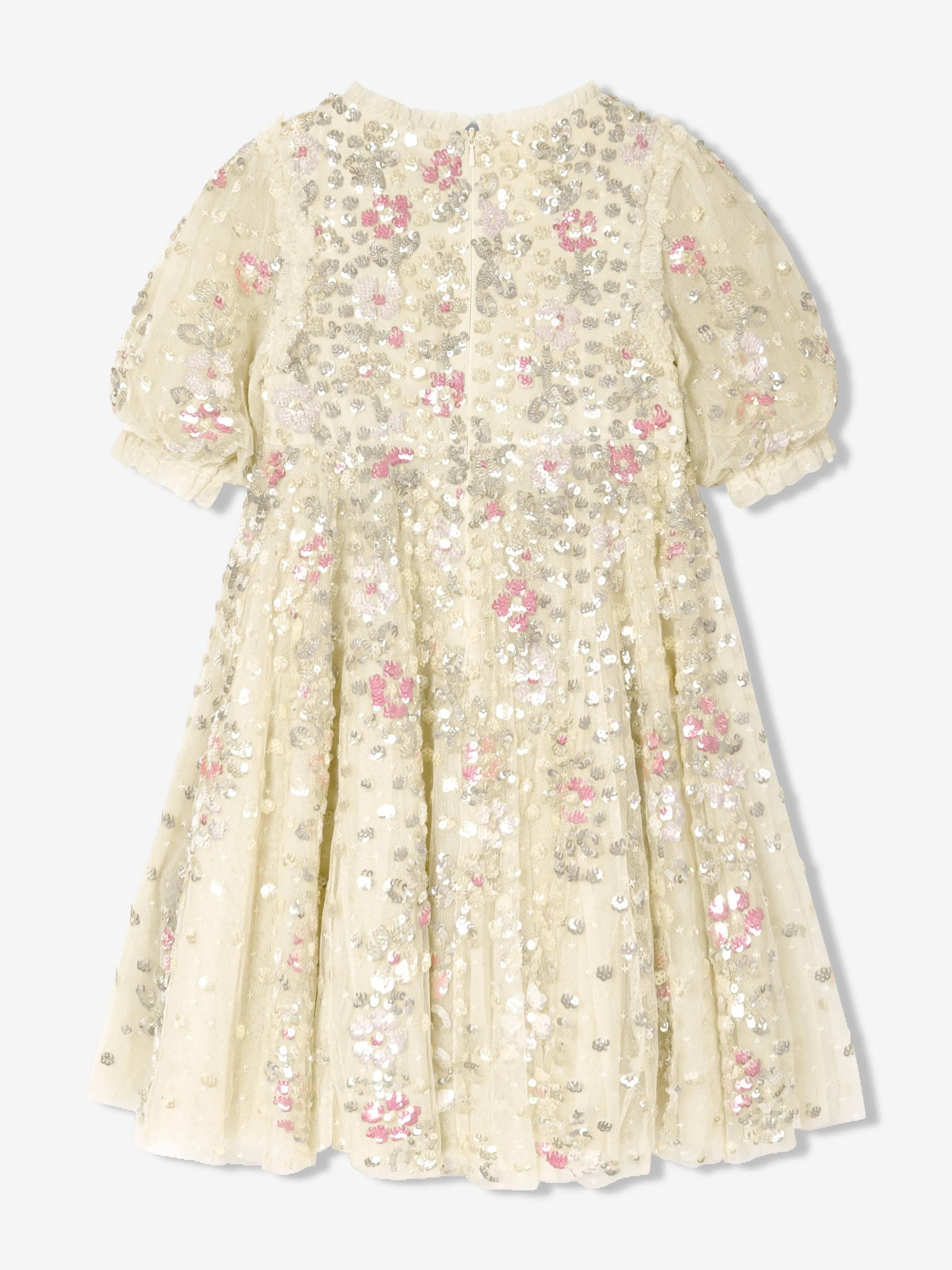 Girls Tulle Confetti Dress in Yellow