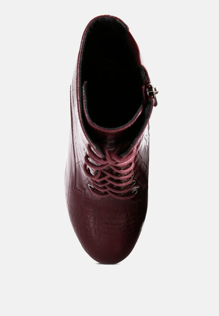 magdalene croc high heel patform boots London Rag