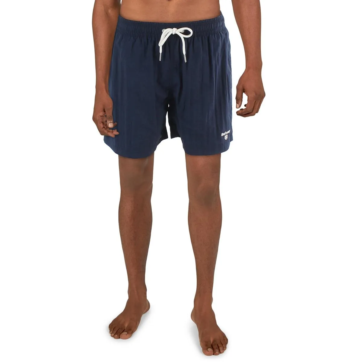 Mens Logo Synthetic Swim Trunks