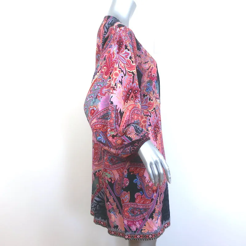 Milla by Camilla Mayfair Mary Batwing Mini Dress Multi Paisley Print Size Small