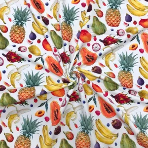 Mix Fruits Digital French Terry Fabric