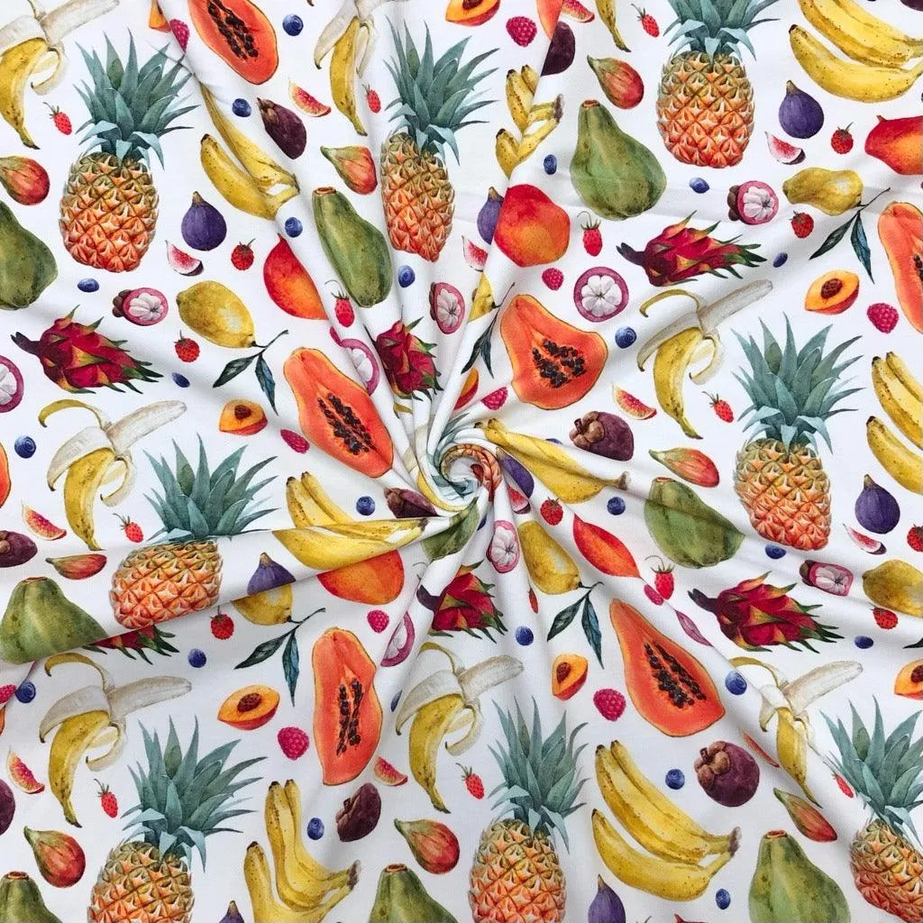 Mix Fruits Digital French Terry Fabric